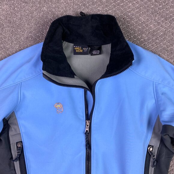 Vintage Mountain Hardwear Gore Windstopper Jacket Soft Shell Women's Sz 8 Blue - Picture 4 of 16